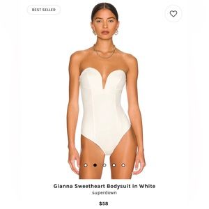 Superdown black corset bodysuit. Size medium